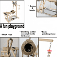 thumbnail image 4 of AIWFL Bird Playground Parrot Play stand, Toys Exercise Playgym for Conure Cockatiel Lovebirds with Feeder Cups Ladders Hanging Swing Toys Cage Accessories, 4 of 11