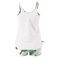 thumbnail image 6 of Nfurl Women's 2 Piece Swimsuits Sets Trendy Floral Print Swim Tank Tops with Boyshorts Summer Tankini Bathing Suits Two Piece Swimwear Set Green,Size XL, 6 of 6