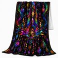 thumbnail image 2 of Lotus Star Altar with Crystals, Magical Celestial Style for Mystic Art Lovers, Rainbow Night Shrine and Housewarming Gift, Cozy Flannel Blanket for Bedroom and Meditation Room, Fantasy Home Decor, 2 of 9