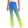 thumbnail image 7 of vokkrv Girl's Flare Leggings High Waisted Yoga Pants Bootcut Dance Casual Pants Activewear Kids Bell Bottoms Green 8-9 Years, 7 of 7