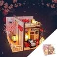 thumbnail image 4 of Casa de en miniatura con muebles, Sakura japonesa con muebles LED de juguetes Casa DIY de para del Salvador Casa de muñecas en miniatura, 4 of 10