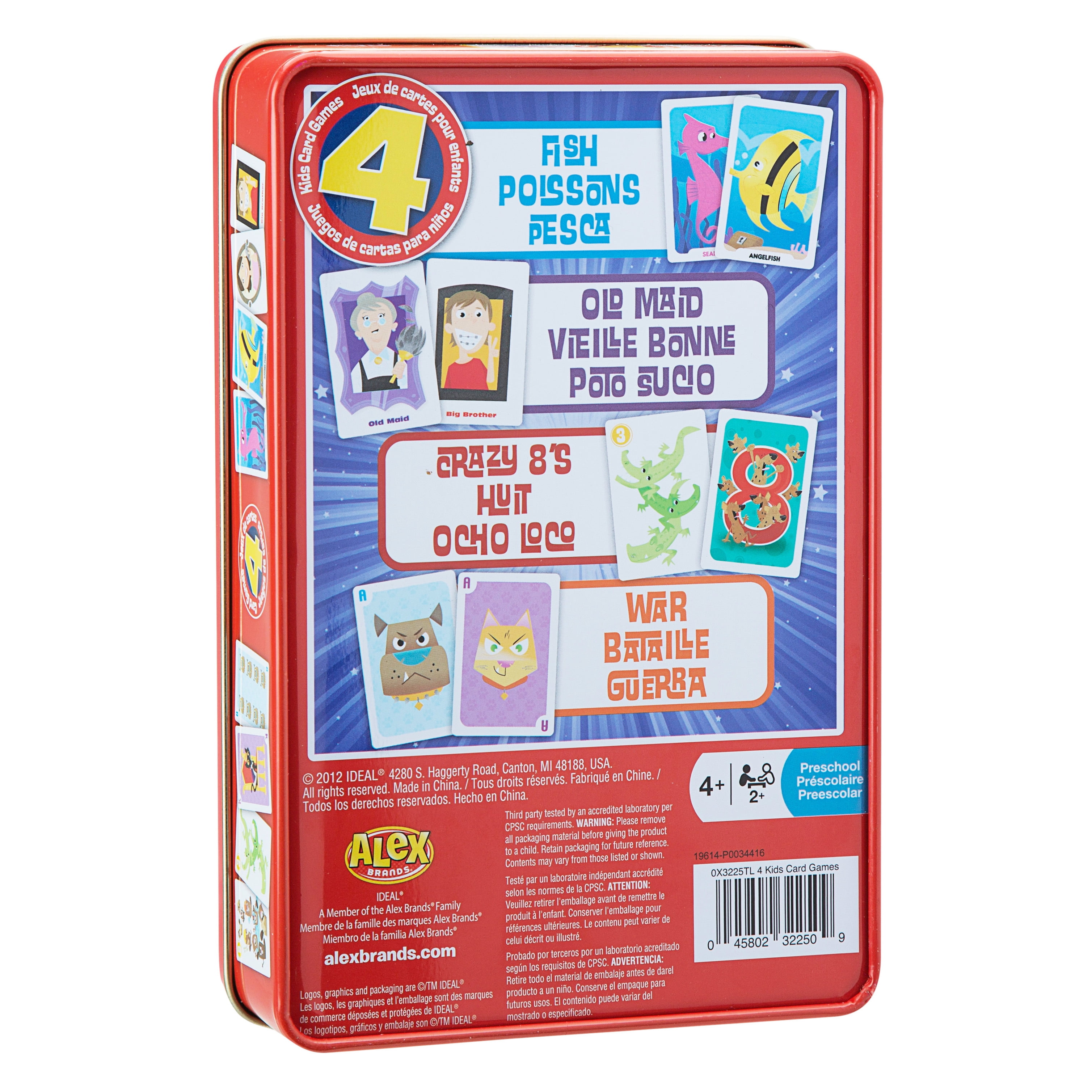 Ideal Children's 4 Card Games in Tin 