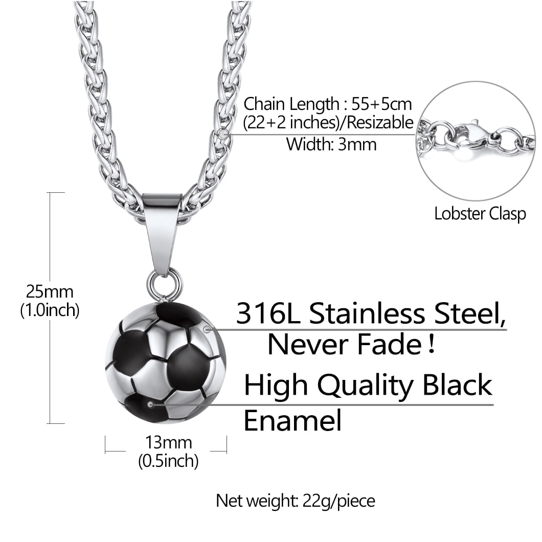 RMOYI Baseball Bats Necklace Athletes Pendant Chain,Sport Stainless Steel  Softball Necklaces for Men Women Boys Girls,Black 22 Inches