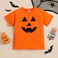 thumbnail image 4 of Kiijoy Boys Halloween Pumpkin T-Shirt Cotton Short Sleeve Crew Neck T Shirt, Sizes 2-3, 4 of 7