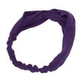thumbnail image 3 of Unique Bargains 1 Pc Simple Solid Elastic Cross Headwrap for Women Dark Purple, 3 of 4