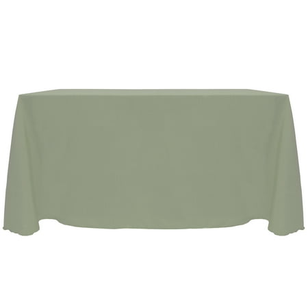 

Ultimate Textile (2 Pack) Reversible Shantung Satin - Majestic 90 x 132-Inch Rectangular Tablecloth - for Weddings Home Parties and Special Event use Sage Green