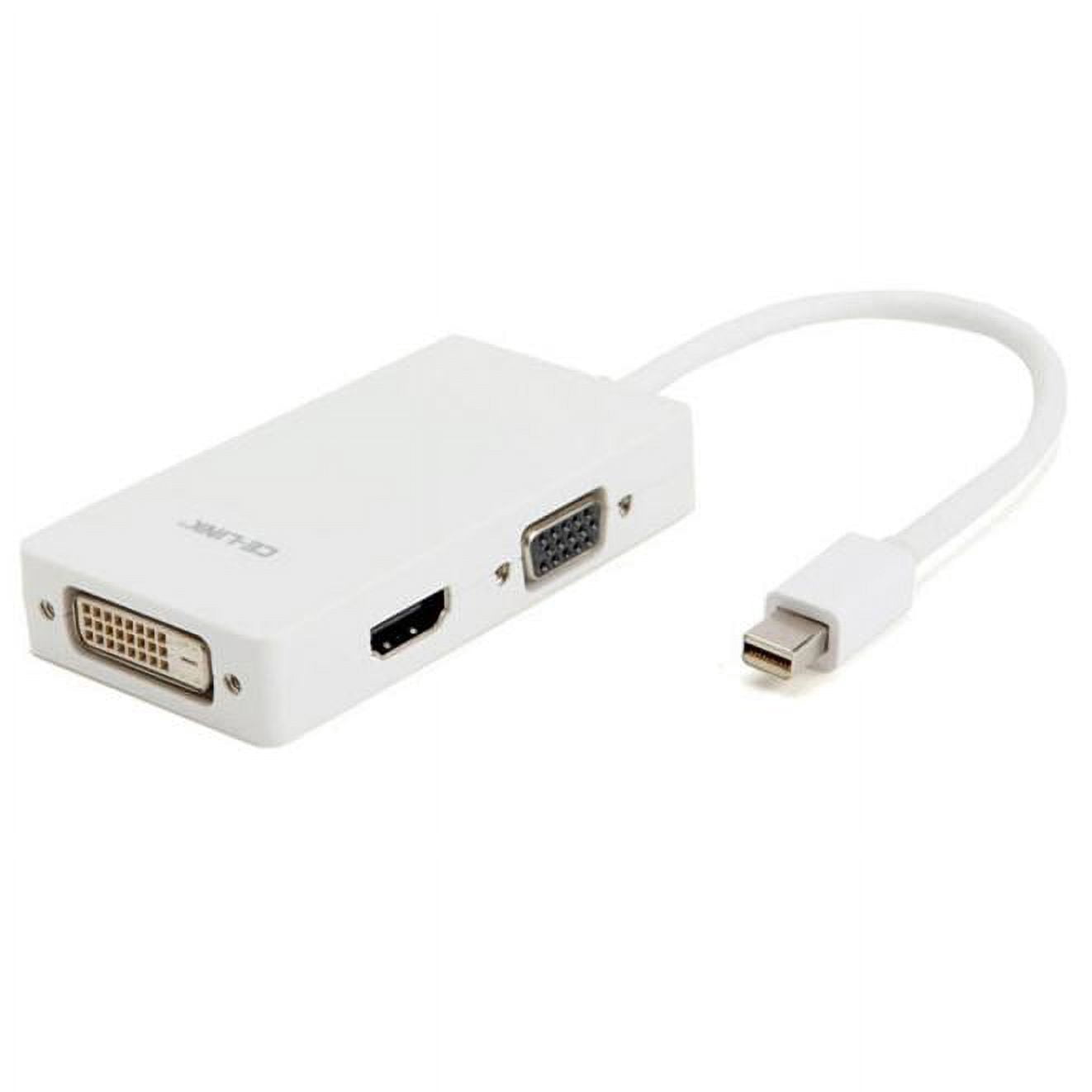 3 In 1 Thunderbolt Mini Display Port DP To HDMI VGA DVI Adapter Cable For Mac