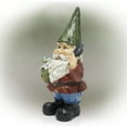 thumbnail image 3 of Alpine Corporation 12" Gnome with Flower Pot Garden Statue, 3 of 12