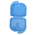 thumbnail image 4 of 2 unidades de estuche protector bucal dental, contenedor de retenedores de ortodoncia con orificios de ventilación, soporte para dentaduras postizas, caja alineadora transparente para el hog, 4 of 5