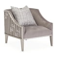 thumbnail image 3 of Michael Amini Roxbury Park Velvet & Stainless Steel Accent Chair in Gray Pearl, 3 of 13