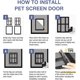 thumbnail image 4 of 25cmW*31.5cmH-White-Magnetic Pet Door, Easy Installation Cat Door Cat Flap Mosquito Net, 4 of 5