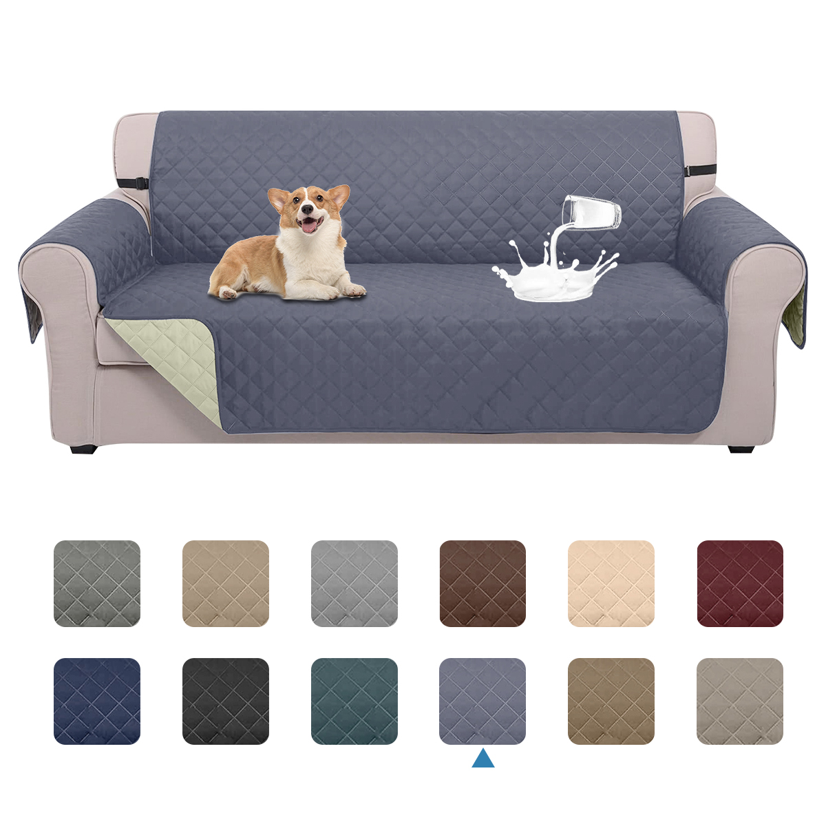 Sanmadrola Waterproof Sofa Cover Non Slip Couch Cover Stretch Slipcover