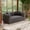 Black, variant on Meeyar Loveseat Sofa with 2 Cushions, 65" Modern Bubble Couch 2 Seater for Living Room, Black
