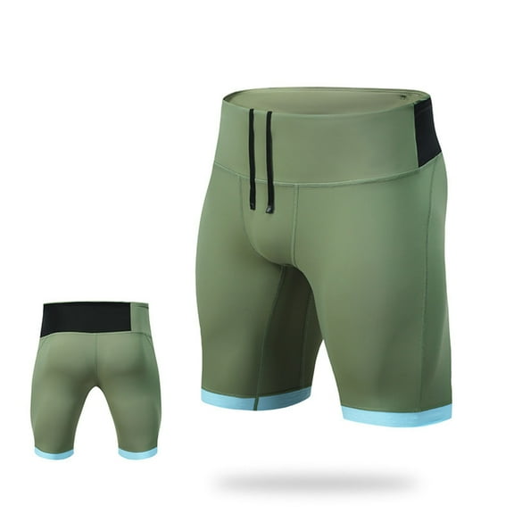 Mens Gym Shorts Qiggri Man Solid-Color Casual Sports Breathable Elasticity Running Training Drawstring Pocket Shorts Mens Compression Shorts