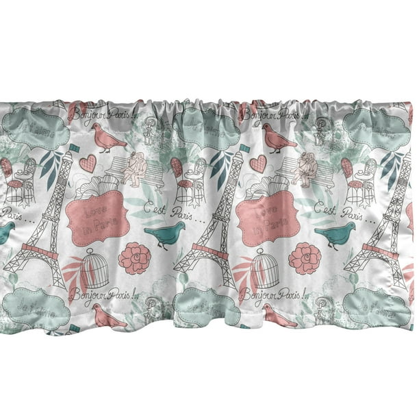 Ambesonne Eiffel Tower Window Valance Bonjour Paris Love Typography With French Elements Curtain Valance For Kitchen Bedroom Decor With Rod Pocket 54 X 12 Cadet Blue Coral Walmart Com Ambesonne Eiffel Tower Window Valance Bonjour Paris Love Typography With French Elements Curtain Valance For Kitchen Bedroom Decor With Rod Pocket 54 X 12 Cadet Blue Coral Walmart Com