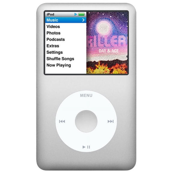 Apple iPod classic 160 GB Silver (6th Generation) (Discontinued by Manufacturer)