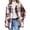 Wine, variant on Nokdvo Womens Flannel Plaid Shacket Jackets Long Sleeve Button Down Shirts Oversized Fuzzy Fleece Jacket Fall Fashion Casual Coat Tops Blue XL