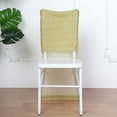 thumbnail image 5 of BalsaCircle Metallic Fitted Spandex Chair Slipcover Champagne, 5 of 8