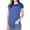 Blue, variant on Tejiojio Maternity/Labor/Nursing Clothing Clearance Maternity O-Neck StripeShort Sleeve Breast-Feeding Pregnant Woman Nursing Blouse