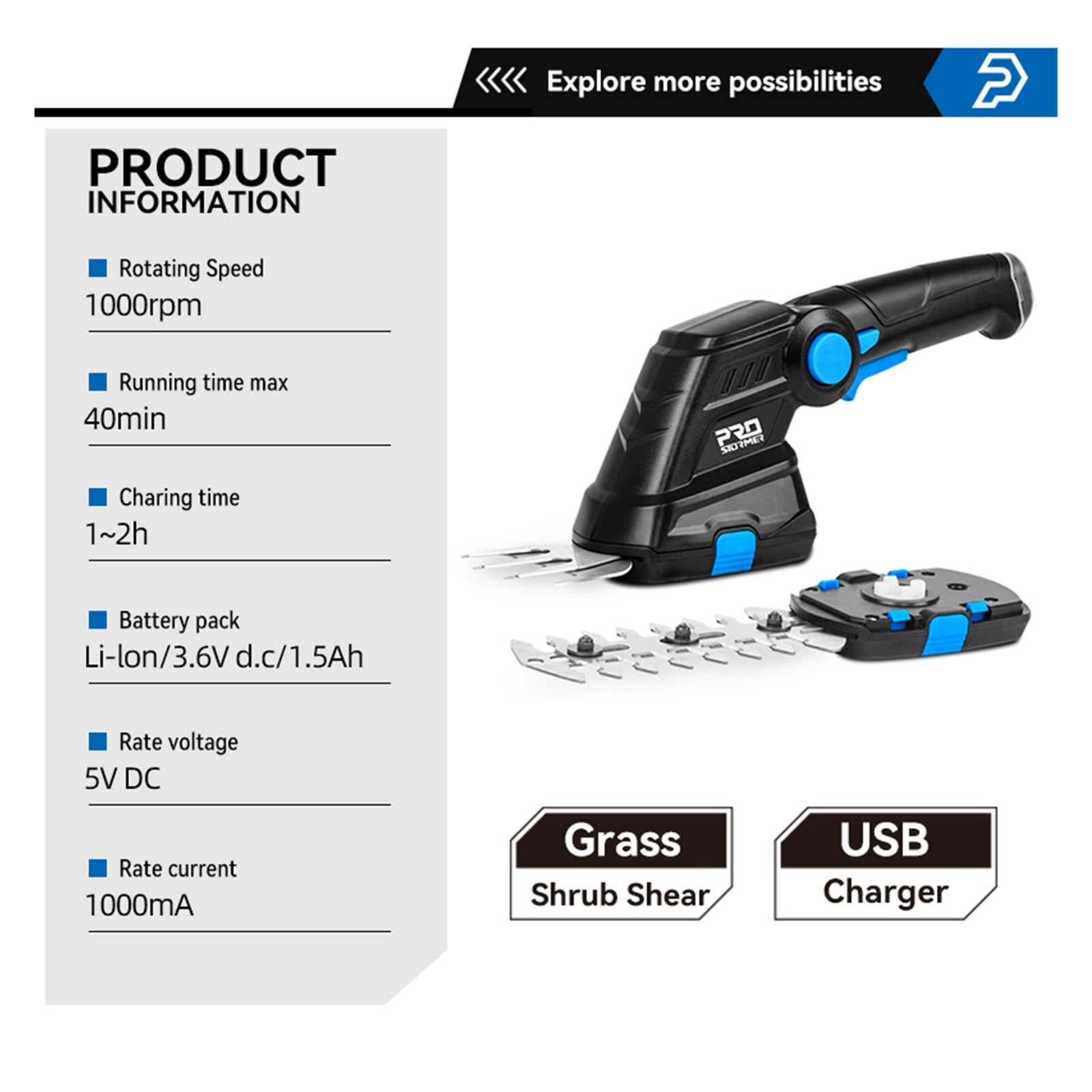 Electric Secateurs, 2 In 1 Electric Hedge Trimmer Cordless 3.6V USB Lawn Mower Rechargeable Weeding Shear Pruning Mower Garden Tools By Efficientcutting