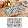 thumbnail image 6 of Coastal Shell Placemats Set of 8 Ocean Starfish Conch Vintage Watercolor Place Mats Indoor Wipeable Table Mats Washable Cloth Dining Table Placemats for Kitchen Holiday Party Home Decor 13x19 Inch, 6 of 9