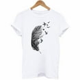 thumbnail image 4 of Tejiojio Graduation Season Gifts Womens Clothes Clearance Funny Women O-Neck Short Sleeve T-Shirt Feather Print Casual Top Tee Blouse, 4 of 4