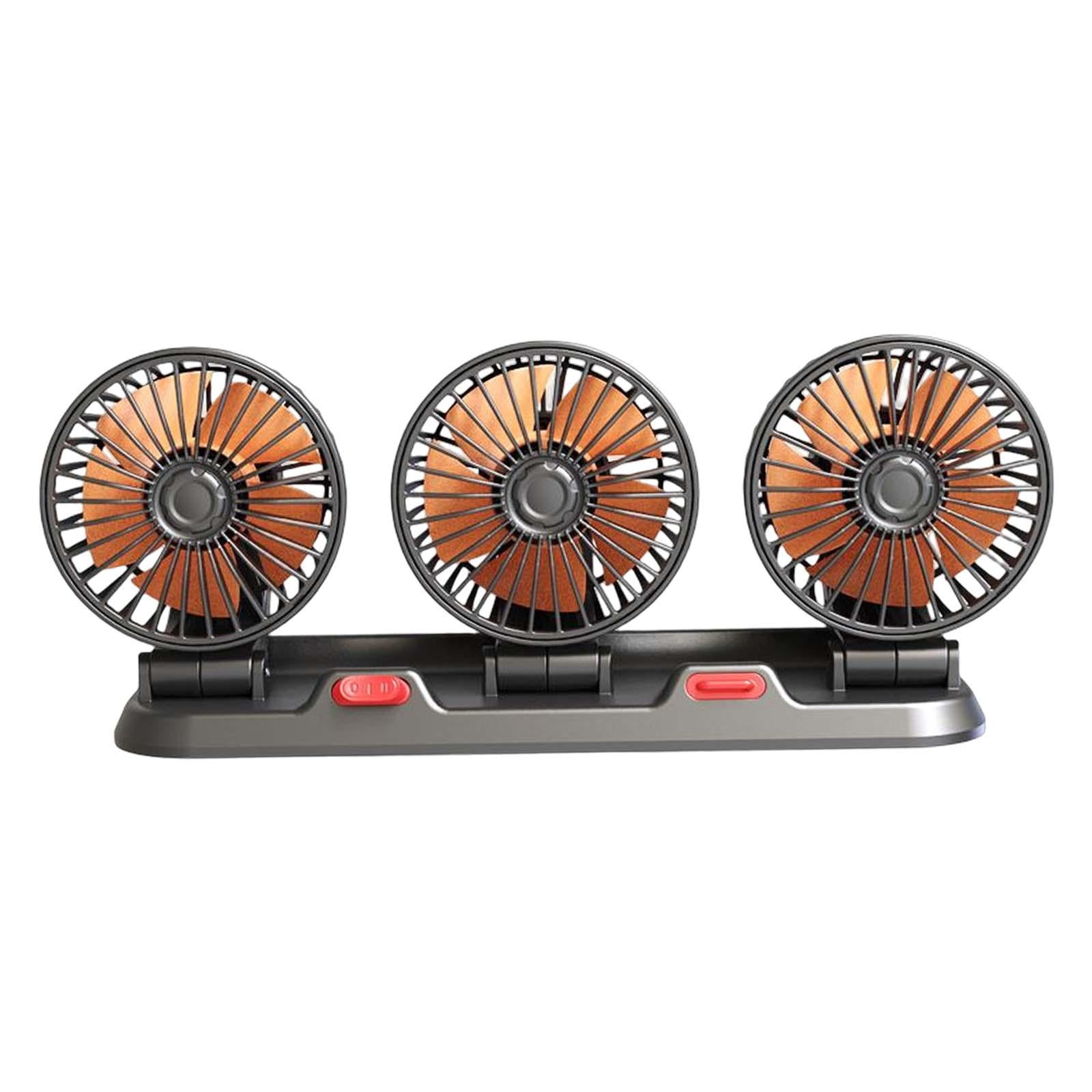 Car Fan 3 Head Automobile Vehicle Fan Auto Car Fans, Air Circulation Fan, for Truck 24V