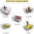 thumbnail image 5 of Wire Storage Baskets, Wire Baskets for Organizing,Premium Metal Storage Organizer Basket, Large Wire Basket for Home Office Kitchen, Black (14.2x11.3x6.3inch), 5 of 8
