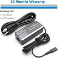 thumbnail image 3 of NATNO 65W 20V USB C Laptop Charger for Lenovo Chromebook 300e 500e S330, ThinkPad P53s, L590 L580 Yoga, T480 T580 E590, A485, IdeaPad 730s, X1 Series AC Power Adapter, 3 of 7