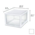 thumbnail image 4 of Sterilite 27 Qt. Stacking Drawer Plastic, White, Set of 4, 4 of 13