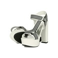 thumbnail image 4 of Women Triangle Ring Harness Strap Chunky Platform Heel Sandal 18907, 4 of 6
