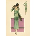 thumbnail image 3 of Vintage Fashion 11x14 Black Modern Framed Museum Art Print Titled - Modeles Originaur: In Green, 3 of 5