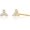 Yellow Gold, variant on Solid 14k Gold Mini Lotus Cubic Zirconia Studs, Trefoil Trinity Triple Cluster Minimalist Earrings