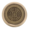 thumbnail image 1 of KAKOWELY paper weight Solid Brass Round Paperweight Ruler Creative Chinese Calligraphy Accessory Lucky Brass Desk Weight Decorative Paperweight for Home Office Desk, 1 of 4