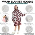 thumbnail image 5 of Wearable Oversized Blanket,Red Floral and Petal Pattern Wearable Blanket Hoodie for Adults,Cozy Hooded Blankets with Super Pockets,Super Warm Fuzzy Pullover for Women & Men, 5 of 6