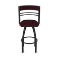 thumbnail image 5 of 860 Hunter 25" Swivel Counter Stool with Black Wrinkle Finish and Canter Bordeaux Seat and Back, 5 of 5