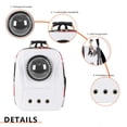 thumbnail image 2 of Mochila Transporte Gato Mochila de transporte para gatos Astronaut Bubble Pet Outing Bag Mochila para mascotas (Blanco) Wdftyju Libre de BPA, 2 of 3