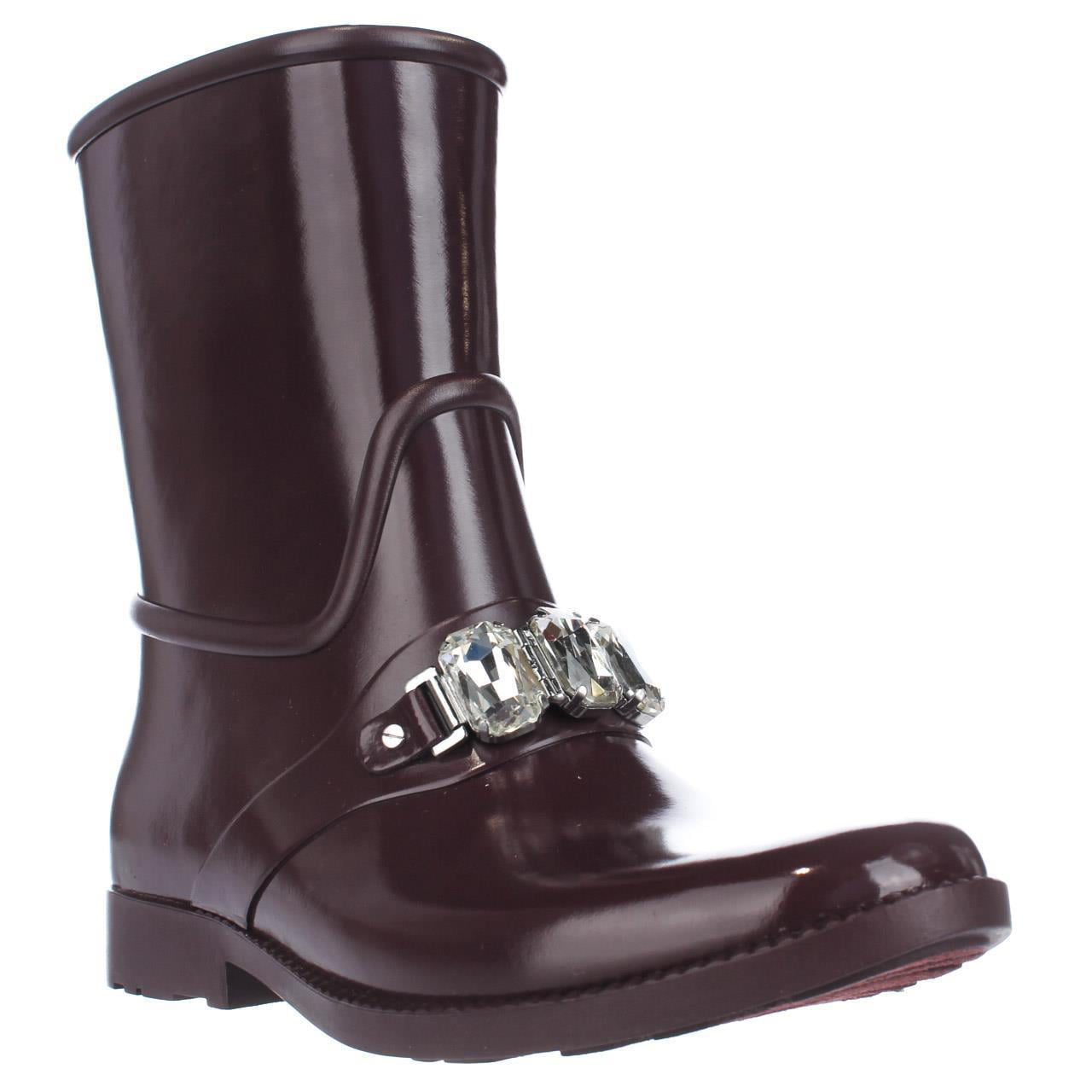 Womens MICHAEL Michael Kors Leslie Rain Bootie Mid-Calf Rain Boots ...