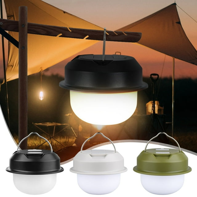Farol de camping recargable LED - alcance de 8M, 2 modos y cambio de color en RGB, lámpara portátil de tienda con trípode, carga tipo C