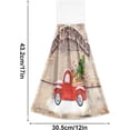 thumbnail image 3 of SKYSONIC 2 PCS Christmas Pine Tree Wooden Hand Towels with Hanging Loop for Bathroom and Kitchen, Hanging Band Towel - Xmas Winter New Year Kitchen Dish Cloth and Bathroom Hand Towels Set , 12"x17", 3 of 6