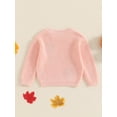 thumbnail image 6 of Loicainy Toddler Baby Boys Girls Halloween Sweaters 3 6 9 12 18 24 Months 2T 3T Witch Pumpkin Letter Ghost Long Sleeve Round Neck Ribbed Knitted Pullover Tops, 6 of 9