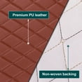 thumbnail image 4 of 63" W Faux Leather Vinyl Fabric Waterproof Diamond Stitched Upholstery Material for Automotive Headliners, DIY Furniture, Car Seats, Foam Backed, Brown, 3 Yards, 4 of 12