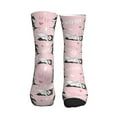 thumbnail image 3 of Crew Socks for Women Men, Cute Funny Husky Woof  Moisture Running Athletic Football Striped Socks Cushion Tube Socks, 3 of 7
