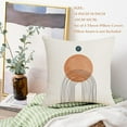 thumbnail image 6 of Boho Throw Pillow Covers 18x18 Set of 4 Mid Century Modern Geometric Cotton Linen Arch Sun Throw Pillow Case Decorative Cushion Cover for Couch Beadroom Sofa, 6 of 6