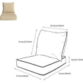 thumbnail image 2 of x Coussins de Patio à Assise Profonde pour Extérieur/intérieur, Ensemble de Rembourrage en Mousse Résiliente, Hydrofuges, Résistants aux Taches et aux Intempéries, Assise Profonde, Bas Chili, 2 of 7
