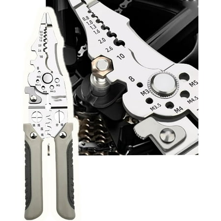 

LXF 2024 New Multifunctional Wire Stripper Crimper Cable Cutter Pliers Stainless Steel Professional Wire Stripper sturdy practical Steel Wire Stripper Crimper Cable Cutter Pliers-0810