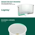 thumbnail image 5 of Logmey 18 Inch Round Ceramic Kitchen Sink Porcelain Small Single Bowl, White Undermount Bar Sink, Depth 8-1/3 Inch Sink, with Gold Drainer Assembly LM-WAL-LTBS3019FY-N, 5 of 9