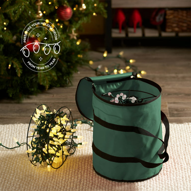 Premium Christmas Light Storage Bag - with 3 Metal Reels to Store a Lot of Holiday  Christmas Lights Bulbs, Tea- Proof 600D Oxford Fabric, Reinforced Stitched  Handles - 5-Year Warranty 