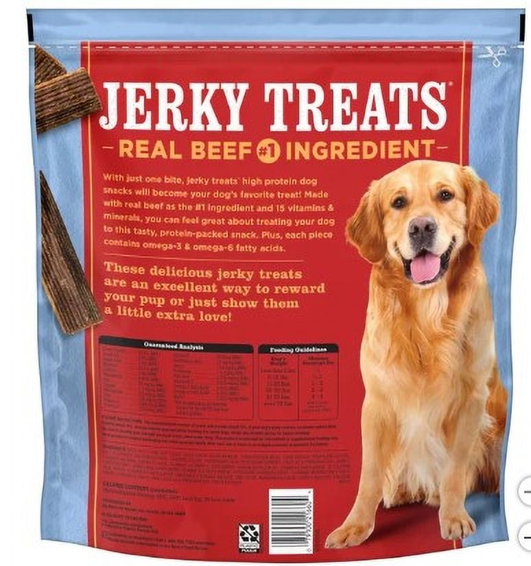 Jerky Treats American Beef Dog Snacks 60 oz, 2-count