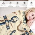 Throw Blanket for Couch Vintage Nautical Anchor Rope Boat Super Soft